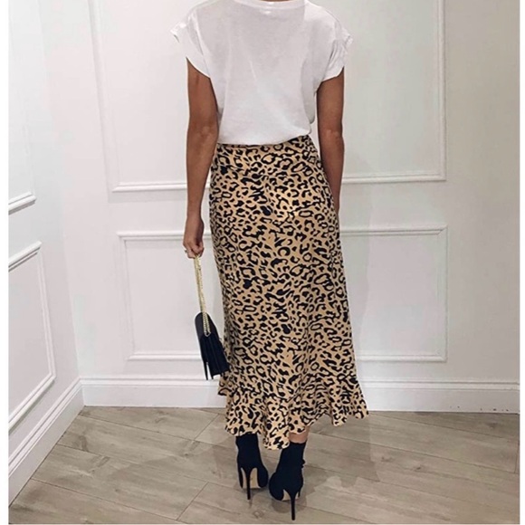 Cheetah Wrap Maxi HAUTE ROGUE | High Low Full Skirt - Picture 6 of 14